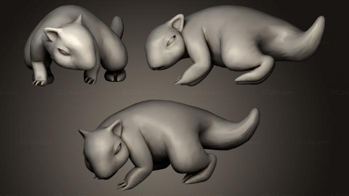 Animal figurines (Sandshrew, STKJ_0627) 3D models for cnc